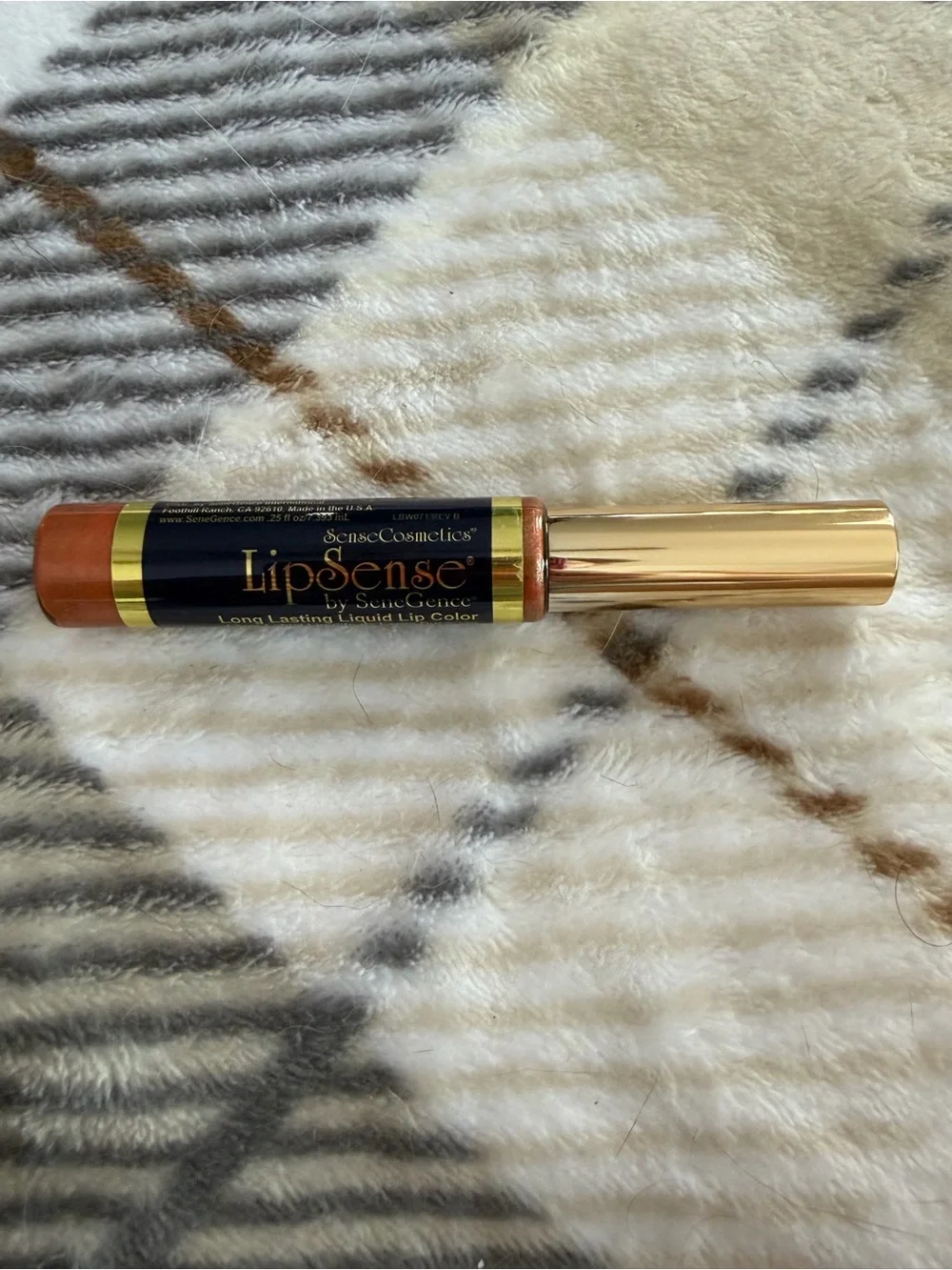 SeneGence Plum Pretty lipsense — Deep Plum with Rose-Gold Sparkle